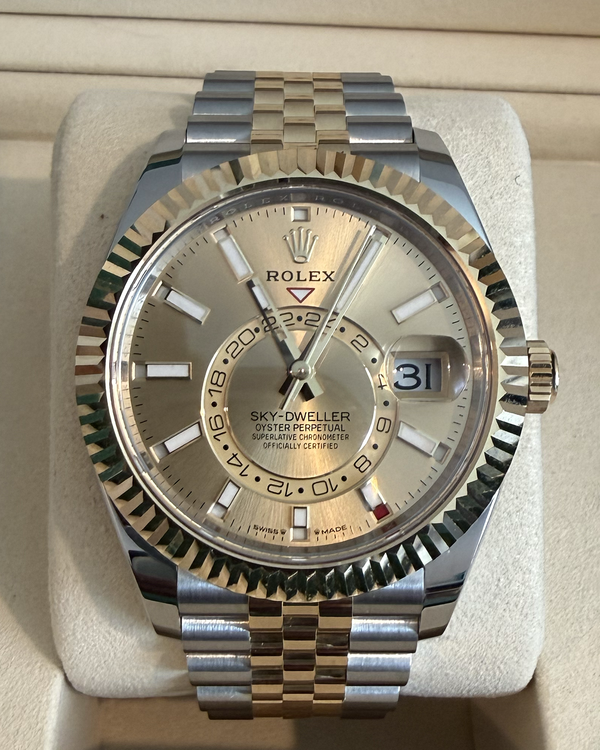 2025 Rolex Sky-Dweller 42MM Champagne Dial Two-Tone Jubilee Bracelet (336933)