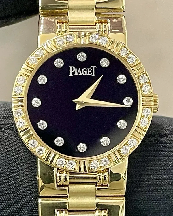 Piaget Dancer 23MM Quartz Black Dial Yellow Gold Bracelet (80564)