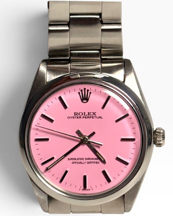 Rolex Oyster Perpetual 34MM Aftermarket Pink Dial Oyster Bracelet (5500)