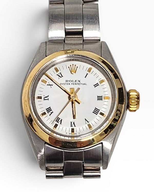 Rolex Oyster Perpetual Lady 26MM White Dial Oyster Bracelet (6718)