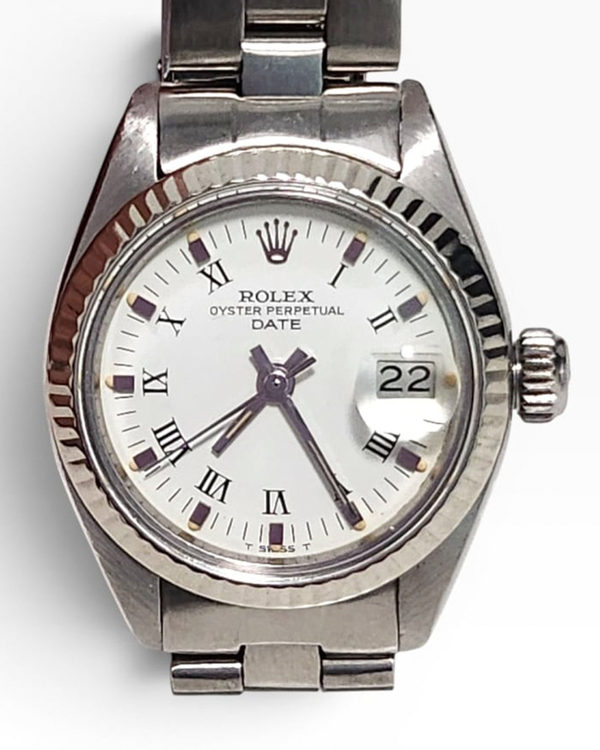 Rolex Oyster Perpetual Lady Date 26MM White Dial Oyster Bracelet (6917)