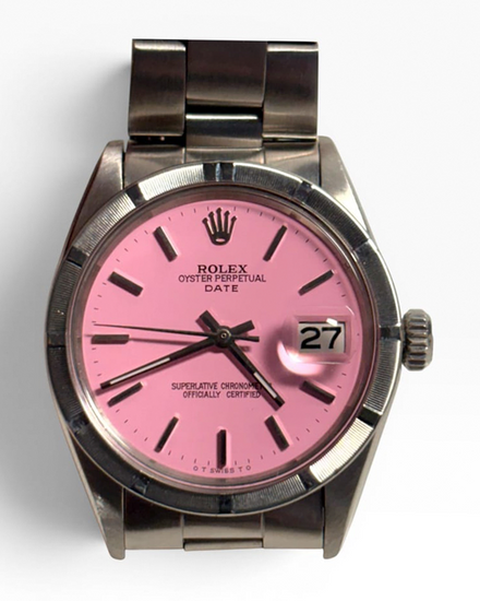 Rolex Oyster Perpetual date 34MM Aftermarket Pink Dial Oyster Bracelet (1501)
