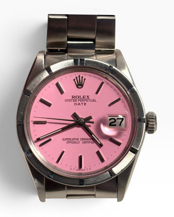 Rolex Oyster Perpetual date 34MM Aftermarket Pink Dial Oyster Bracelet (1501)