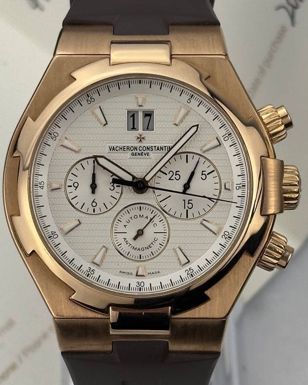 2013 Vacheron Constantin Overseas Chronograph 42MM Silver Dial Rubber Strap (49150/000R-9454)