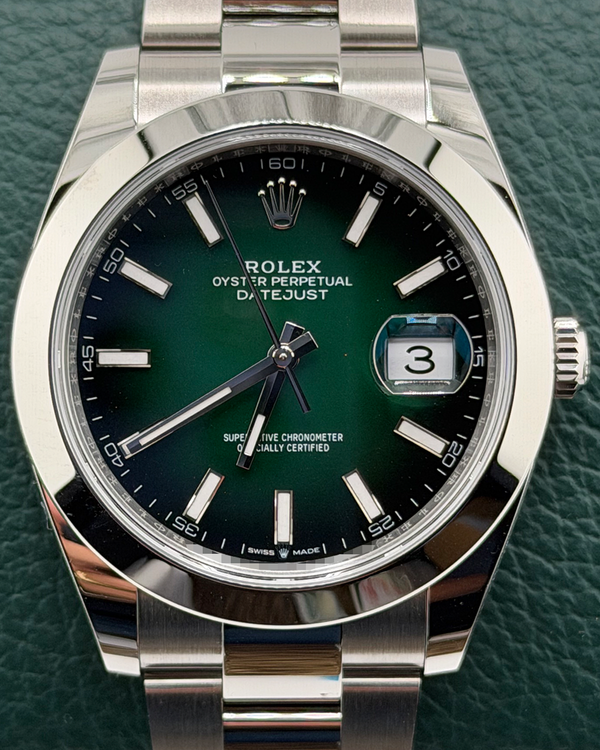 2026 Rolex Datejust 41MM Green Dial Oyster Bracelet (126300)