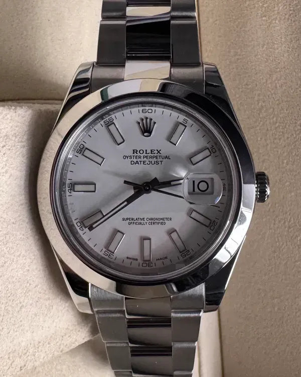 No Reserve - 2016 Rolex Datejust II 41MM White Dial Oyster Bracelet (116300)