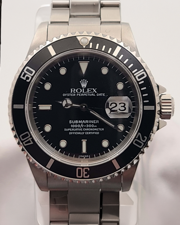 1999 Rolex Submariner Date 40MM Black Dial Oyster Bracelet (16610)
