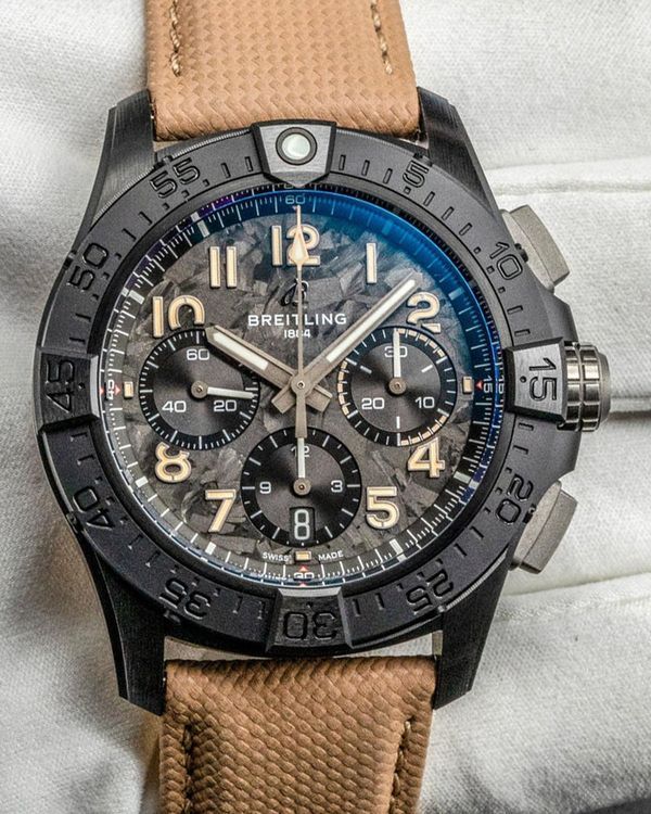 2022 Breitling Avenger B01 Chronograph "Night Mission" 42MM Carbon Fiber Dial Leather Strap (SB0146101B1X1)