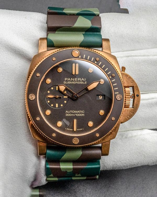 2023 Panerai Submersible Bronzo 47MM Brown Dial Rubber Strap (PAM00968)