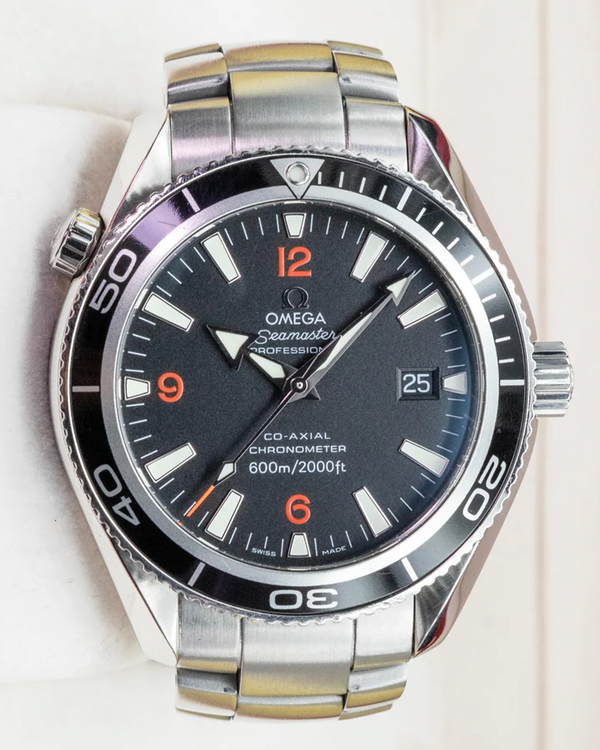 2010 Omega Seamaster Planet Ocean 600M 42MM Black Dial Steel Bracelet  (2201.51.00)