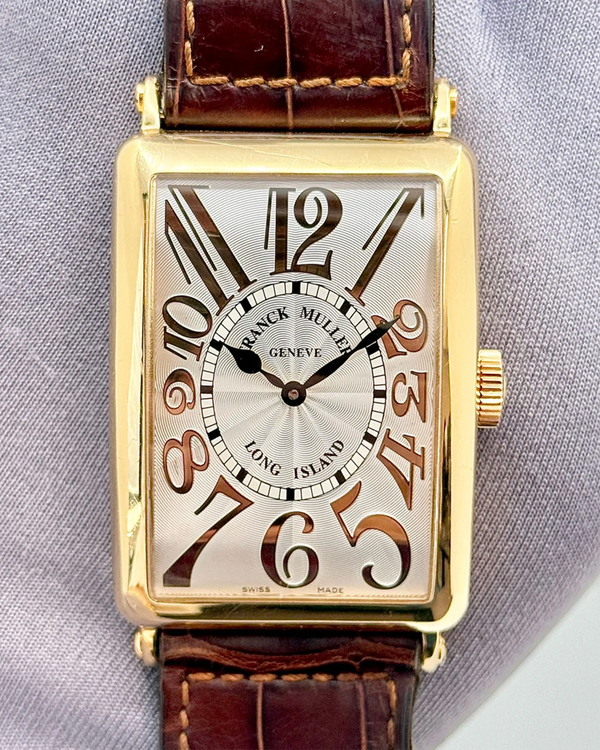 Franck Muller Long Island 32MM Silver Dial Leather Strap (1200SC)
