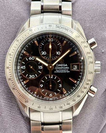 Omega Speedmaster Date 40MM Black Dial Steel Bracelet (3211.50.00)