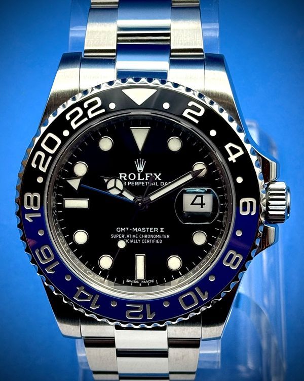 2018 Rolex GMT-Master II "Batman" 40MM Black Dial Oyster Bracelet (116710BLNR)