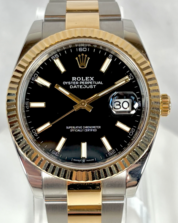 2022 Rolex Datejust 41MM Black Dial Two-Tone Oyster Bracelet (126333)