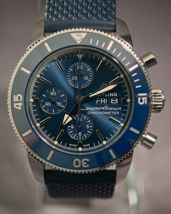 Breitling Superocean Heritage Chronograph 44MM Blue Dial Rubber Strap (A13313161C1S1)