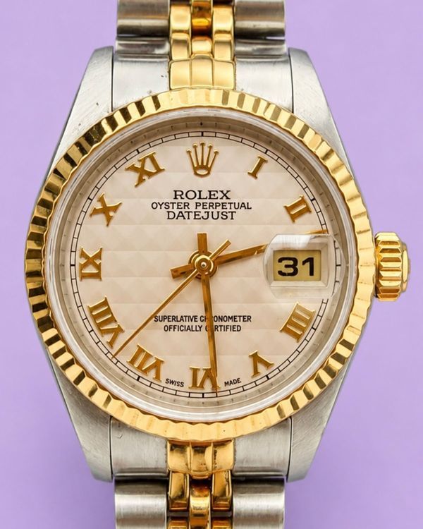 No Reserve - 1990 Rolex Lady-Datejust 26MM White Dial Two-Tone Jubilee Bracelet (69173)