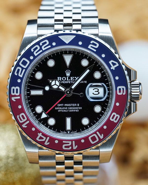 No Reserve - 2023 Rolex GMT-Master II "Pepsi" 40MM Black Dial Jubilee Bracelet (126710BLRO)