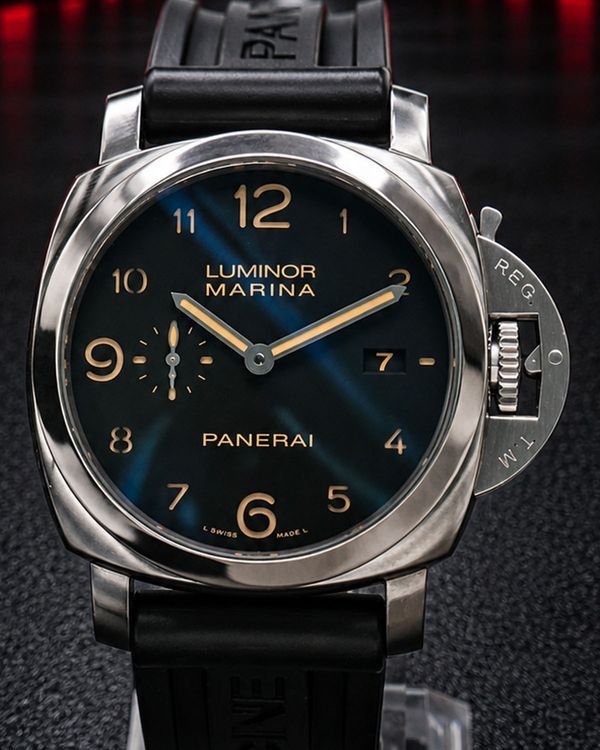 2014 Panerai Luminor Marina 1950 3 Days 44MM Black Dial Rubber Strap (PAM00359)