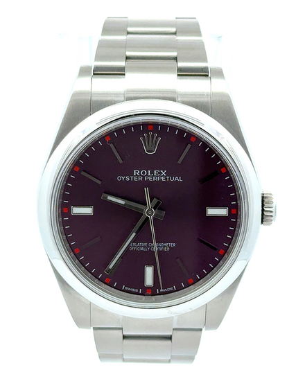 2015 Rolex Oyster Perpetual 39MM Grape Dial Oyster Bracelet (114300)