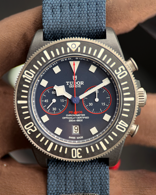 2025 Tudor Pelagos FXD Chrono "Alinghi Red Bull Racing Edition" 43MM Blue Dial Textile Strap (M25807KN)