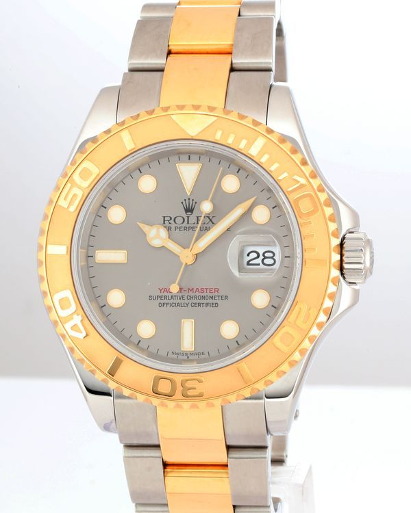 No Reserve - 2005 Rolex Yacht-Master 40MM Grey Dial Two-Tone Oyster Bracelet (16623)