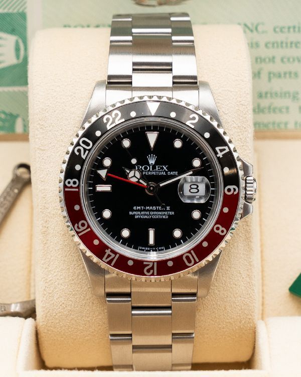 1996 (P Serial) Rolex GMT-Master II "Coke" 40MM Black Dial Oyster Bracelet (16710)