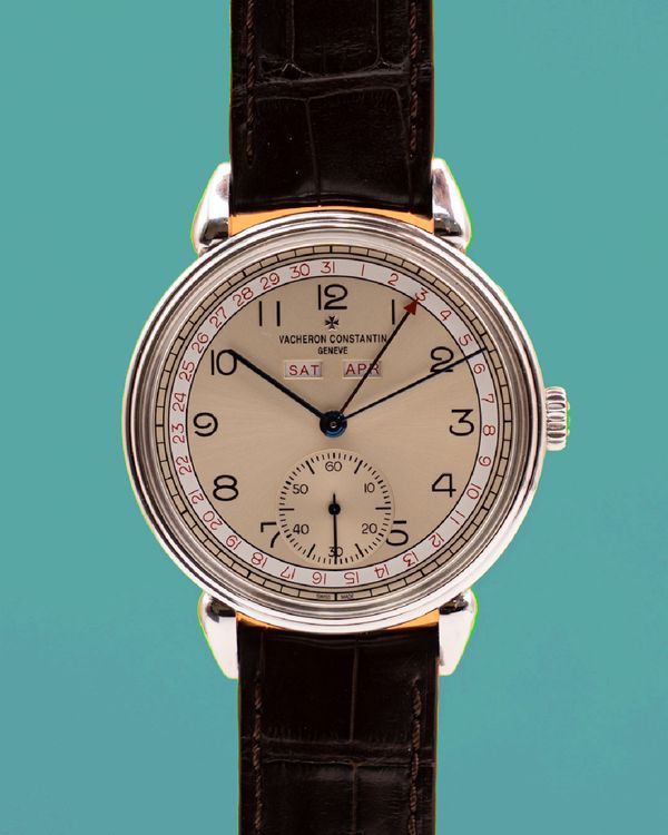 2018 Vacheron Constantin Historiques Triple Calendar 40MM Beige Dial Leather Strap (3110V/000A-B425)