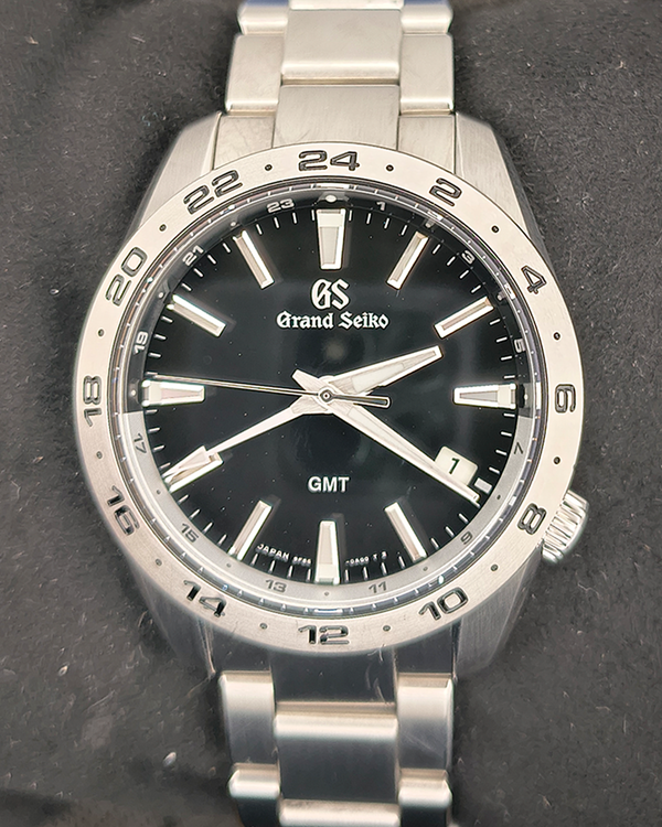 Grand Seiko Sport 39MM Quartz Black Dial Steel Bracelet (SBGN027)