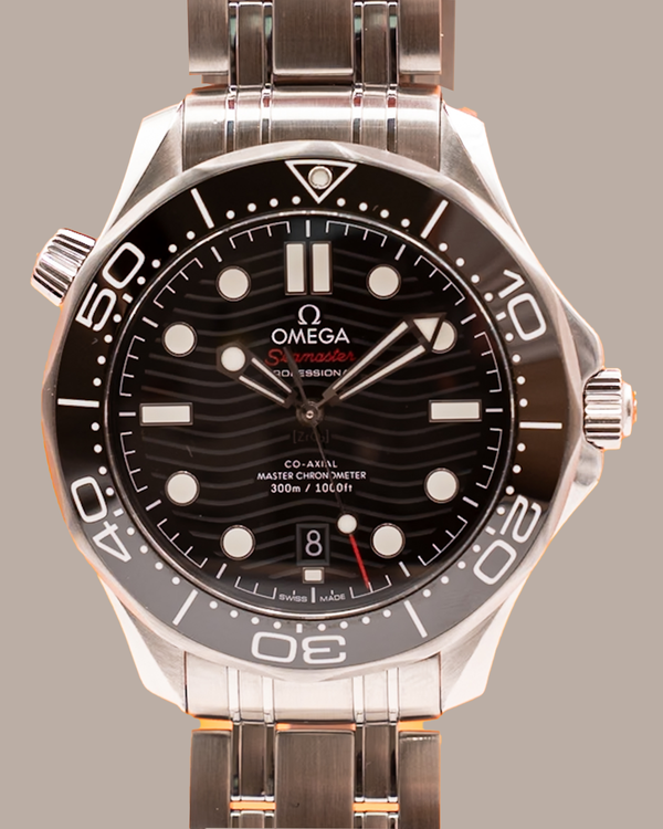2021 Omega Seamaster Diver 300M 42MM Black Dial Steel Bracele (210.30.42.20.01.001)