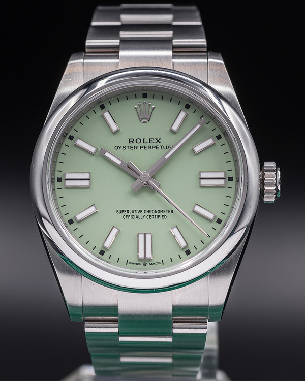 2025 Rolex Oyster Perpetual 41MM Pistachio Dial Oyster Bracelet (134300)