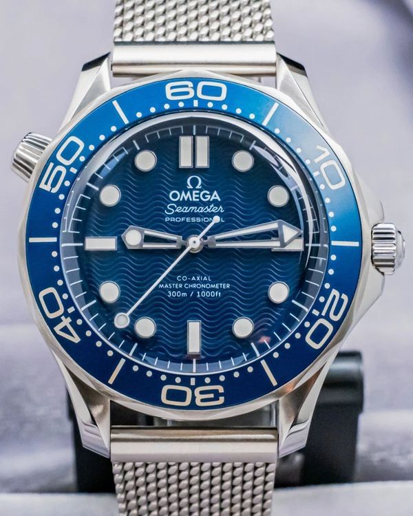 2024 Omega Seamaster Diver 300M "James Bond 60th Anniversary" 42MM Blue Dial Steel Bracelet (210.30.42.20.03.002) (210.30.42.20.03.002)