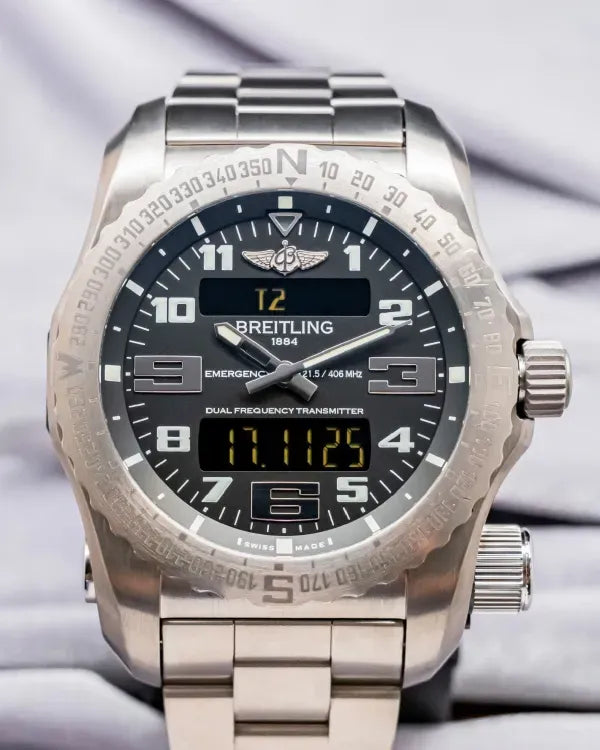 2023 Breitling Emergency II 51MM Quartz Black Dial Titanium Bracelet (E76325)