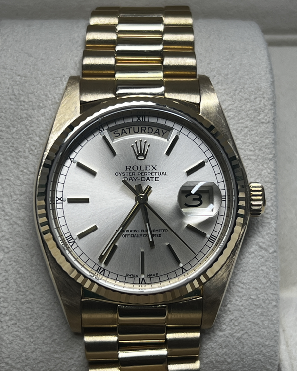 1980 Rolex Day-Date 36MM Champagne Dial Yellow Gold President Bracelet (18038)