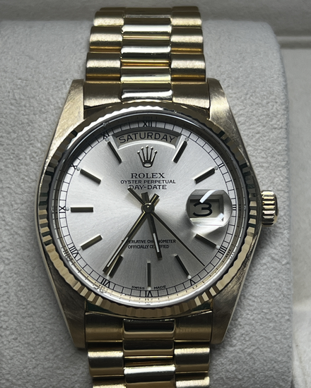 1980 Rolex Day-Date 36MM Champagne Dial Yellow Gold President Bracelet (18038)