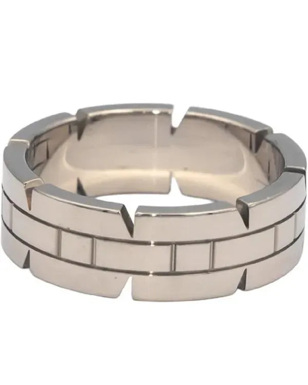 Cartier Tank Française Ring Size 63 18k White Gold 7MM (Tank Française Ring)