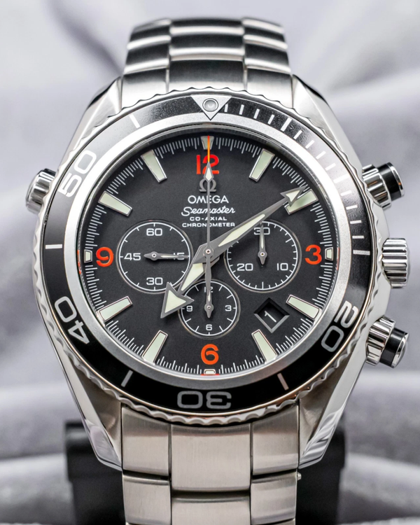 Omega Seamaster Planet Ocean Chronograph 45.5MM Black Dial Steel Bracelet (2210.51.00)