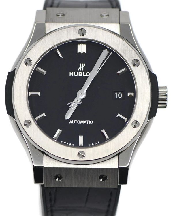 2019 Hublot Classic Fusion 42MM Black Dial Leather Strap (542.NX.1171.LR)