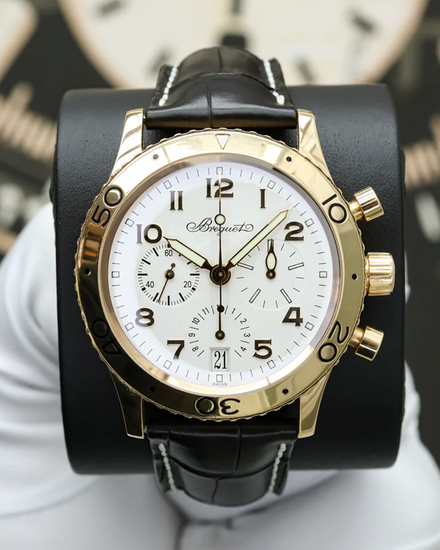2010 Breguet Type XX - XXI - XXII 39.5MM White Dial Leather Strap (3820BR)
