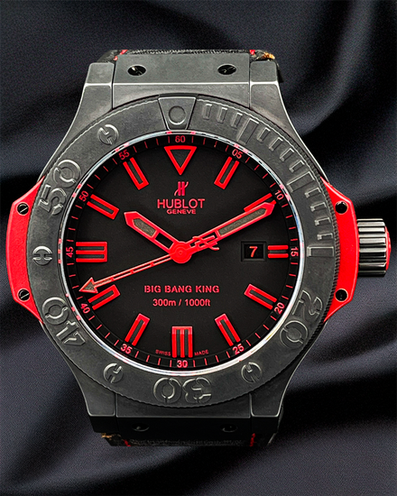 No Reserve - Hublot Big Bang King L.E. 48MM Black Dial Textile Strap (322.CI.1130.GR.ABR10)