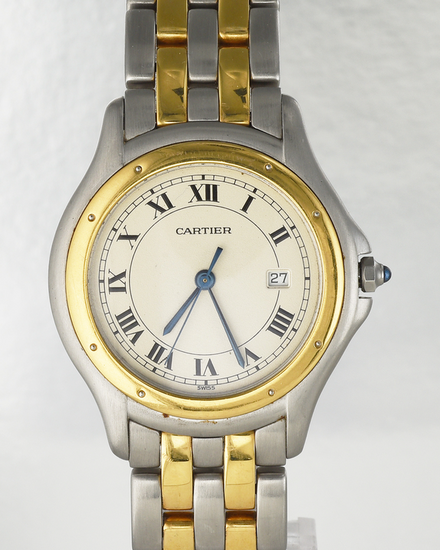 Cartier Panthère Cougar 33MM Quartz White Dial Two-Tone Bracelet (187904)