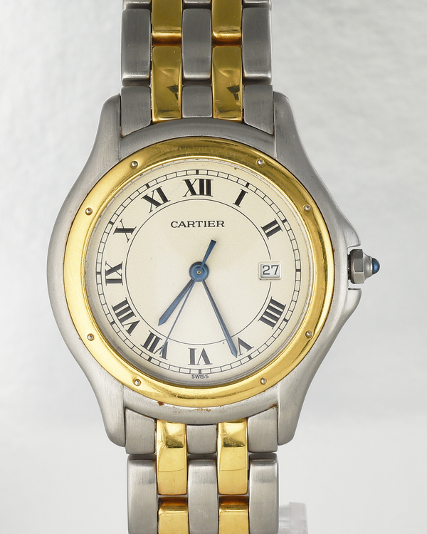 Cartier Panthère Cougar 33MM Quartz White Dial Two-Tone Bracelet (187904)