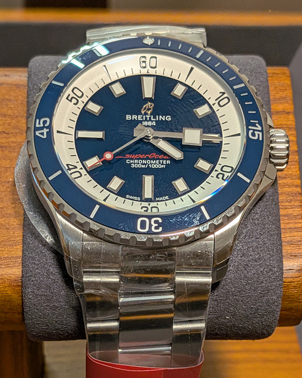 Breitling Superocean 42MM Blue Dial Steel Bracelet (A17375)