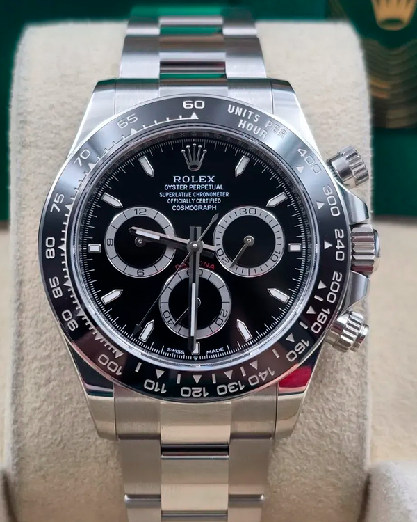 2024 Rolex Cosmograph Daytona 40MM Black Dial Oyster Bracelet (126500LN)
