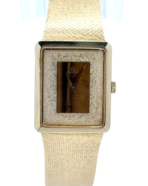 Omega Geneve Vintage Tiger's Eye 24MM Tiger Eye Dial Yellow Gold Bracelet (DD6883)