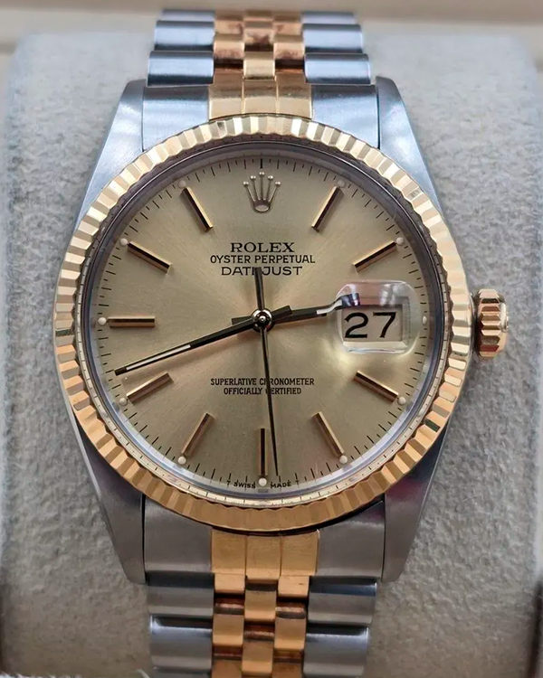 1987 Rolex Datejust 36MM Champagne Dial Two-Tone Jubilee Bracelet (16013)