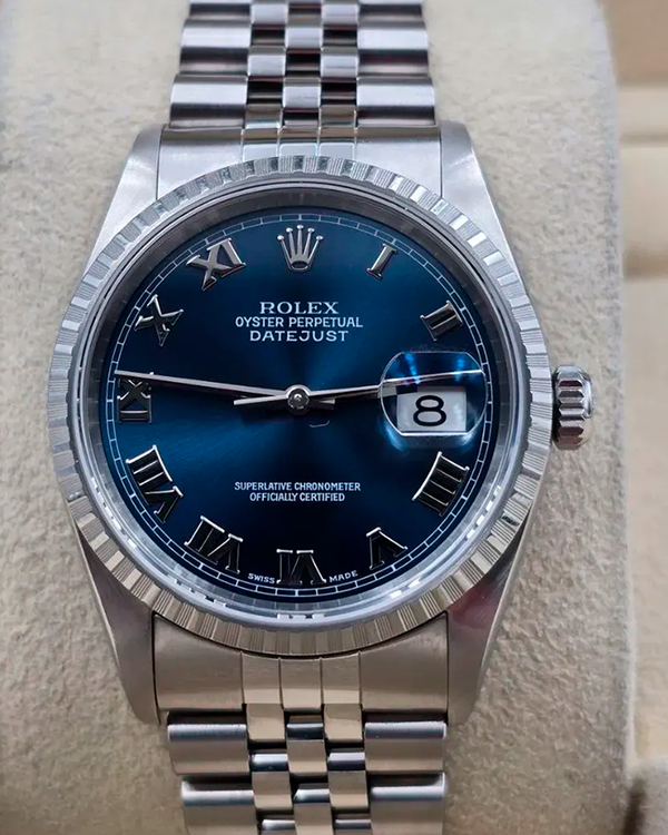 2002 Rolex Datejust 36MM Blue Dial Jubilee Bracelet (16220)
