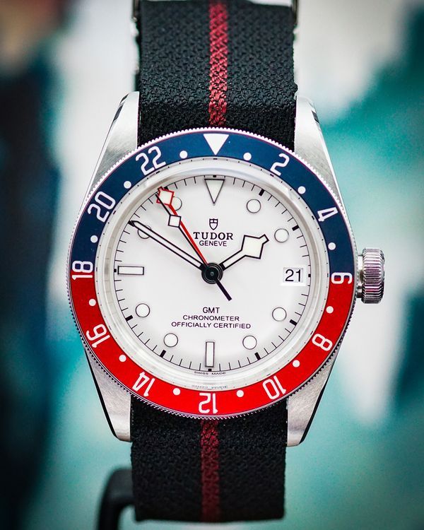 No Reserve - 2023 Tudor Black Bay GMT "Pepsi" 41MM White Dial Textile Strap (79830RB)