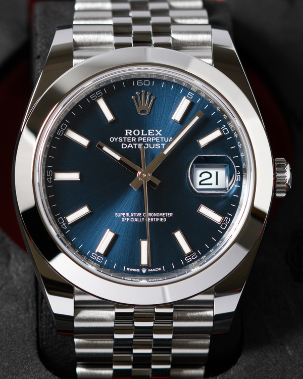 No Reserve - 2026 Rolex Datejust 41MM Blue Dial Jubilee Bracelet (126300)
