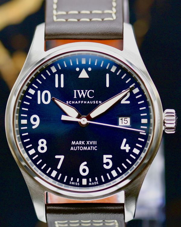 2020 IWC Schaffhausen Pilot Mark XVIII "Le Petit Prince" 40MM Blue Dial Leather Strap (IW327010)