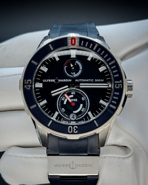 No Reserve - 2019 Ulysse Nardin Diver 44MM Blue Dial Rubber Strap (1183-170/93)